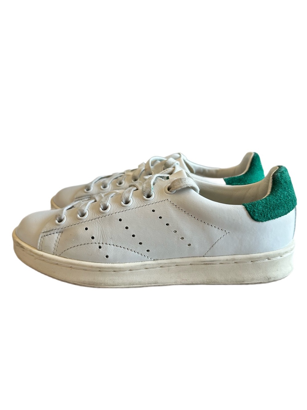 adidas Stan Smith H Premium Leather White Green Suede Sneakers Women’s Size 6
